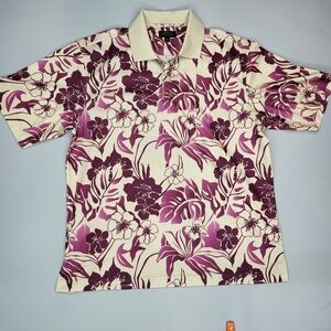 Monterey Bay Floral Polo - Cream & Magenta